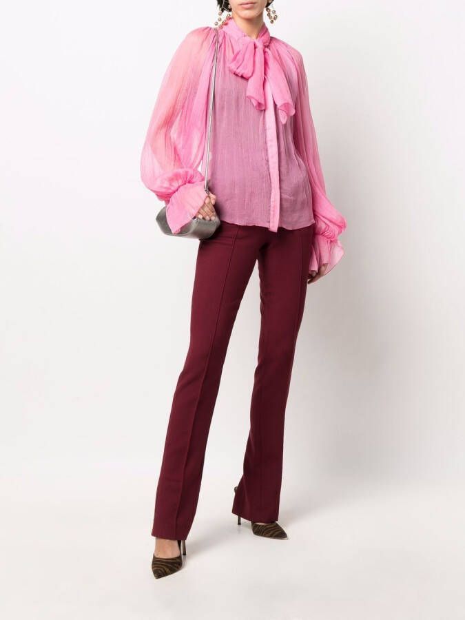 Atu Body Couture Semi-doorzichtige blouse Roze