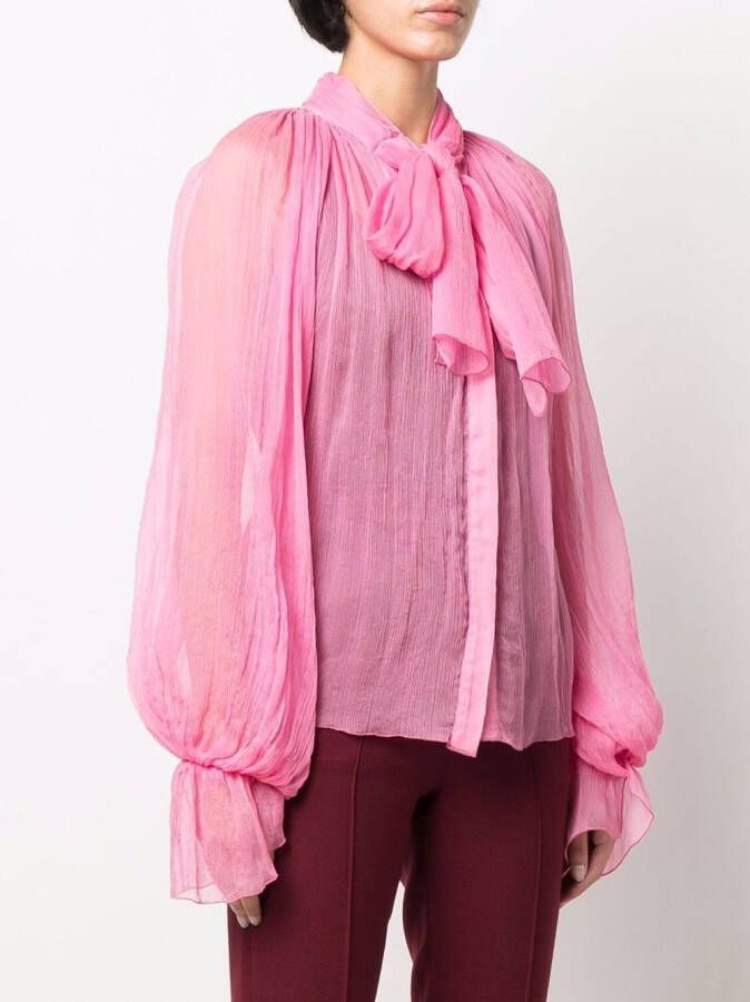 Atu Body Couture Semi-doorzichtige blouse Roze
