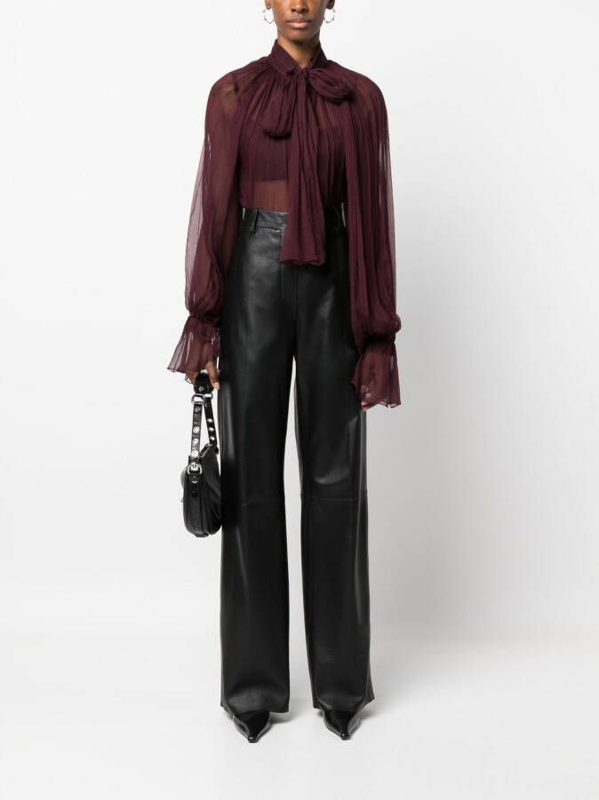 Atu Body Couture Blouse met gestrikte hals Rood