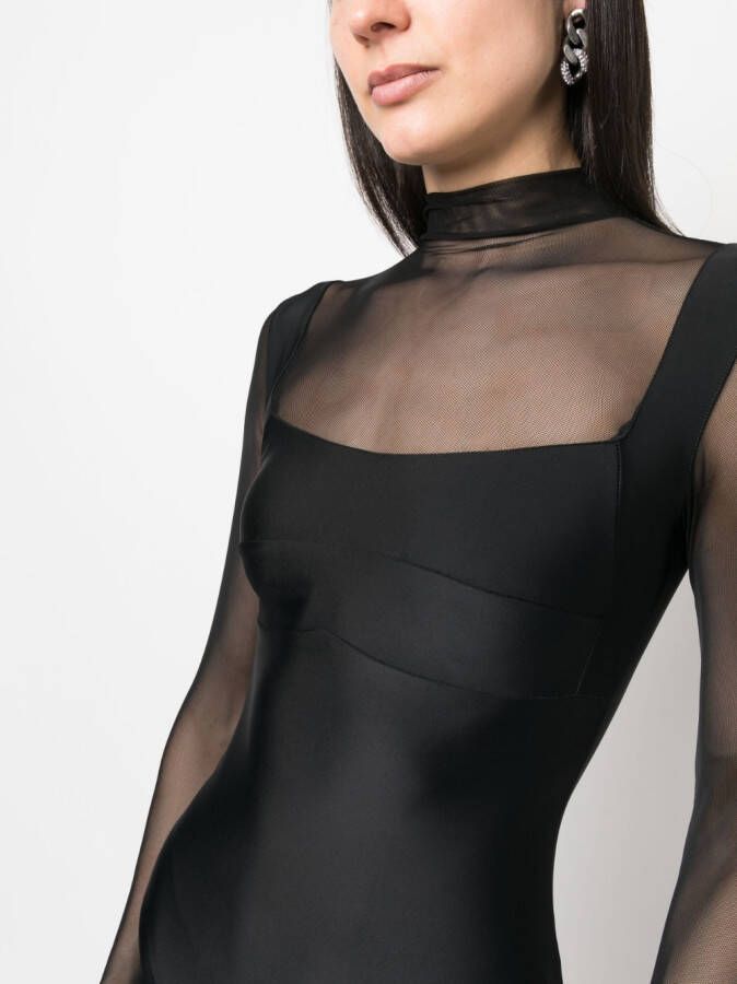 Atu Body Couture Doorzichtige jurk Zwart