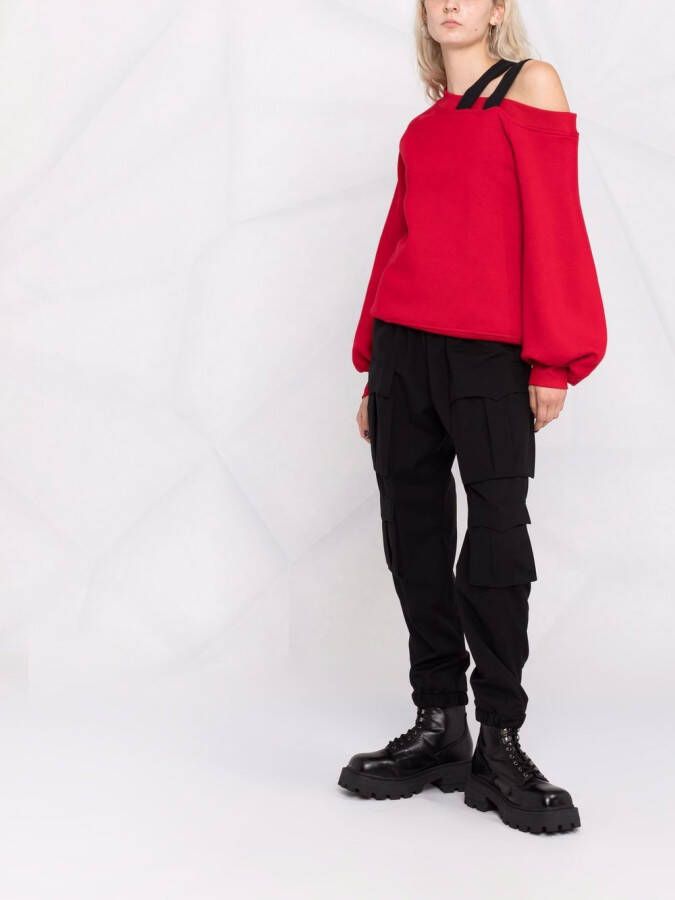 Atu Body Couture Sweater met open schouders Rood