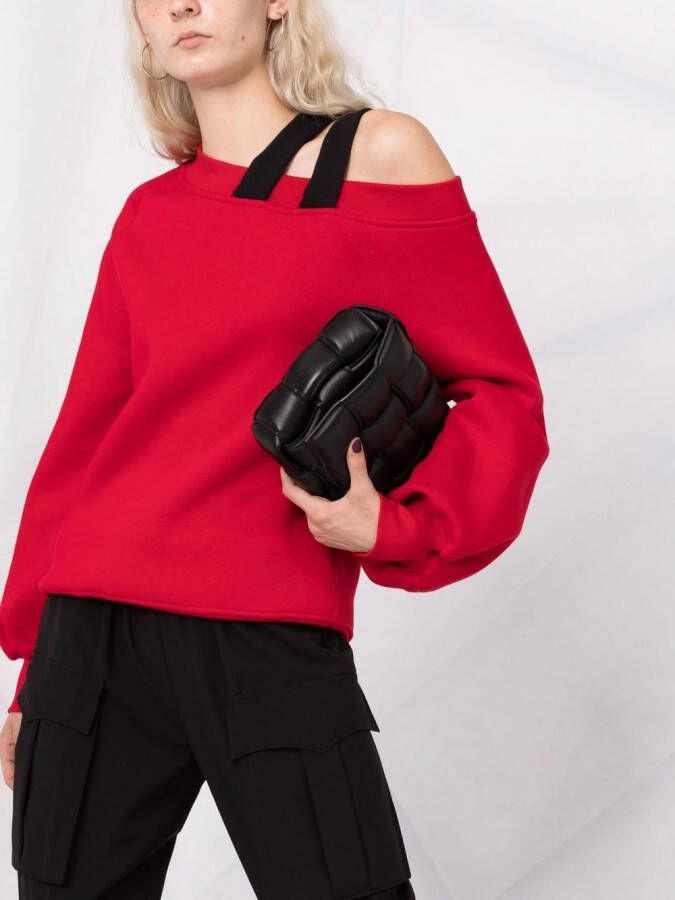 Atu Body Couture Sweater met open schouders Rood