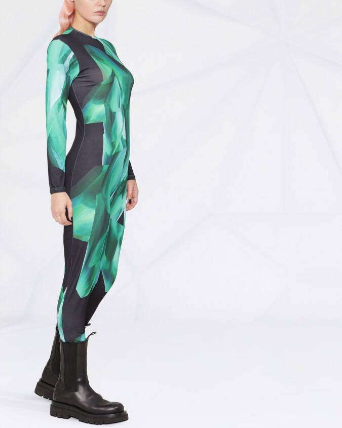 Atu Body Couture x Ioana jumpsuit met abstracte print Groen