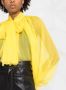 Atu Body Couture Zijden blouse Geel - Thumbnail 3