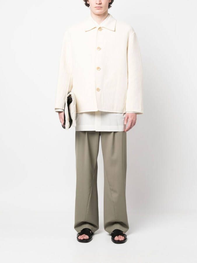 Auralee Klassiek shirtjack Beige