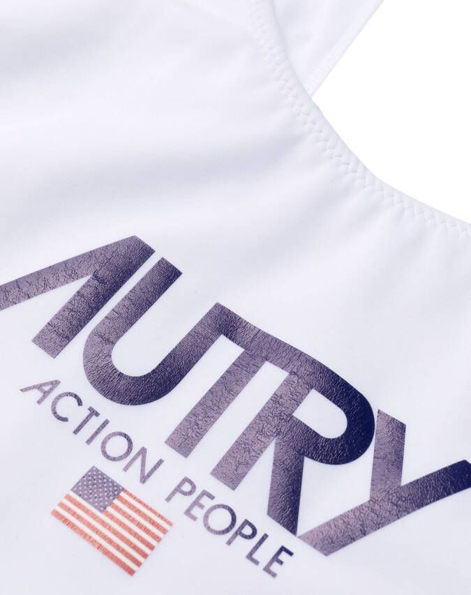 Autry Badpak met logoprint Wit