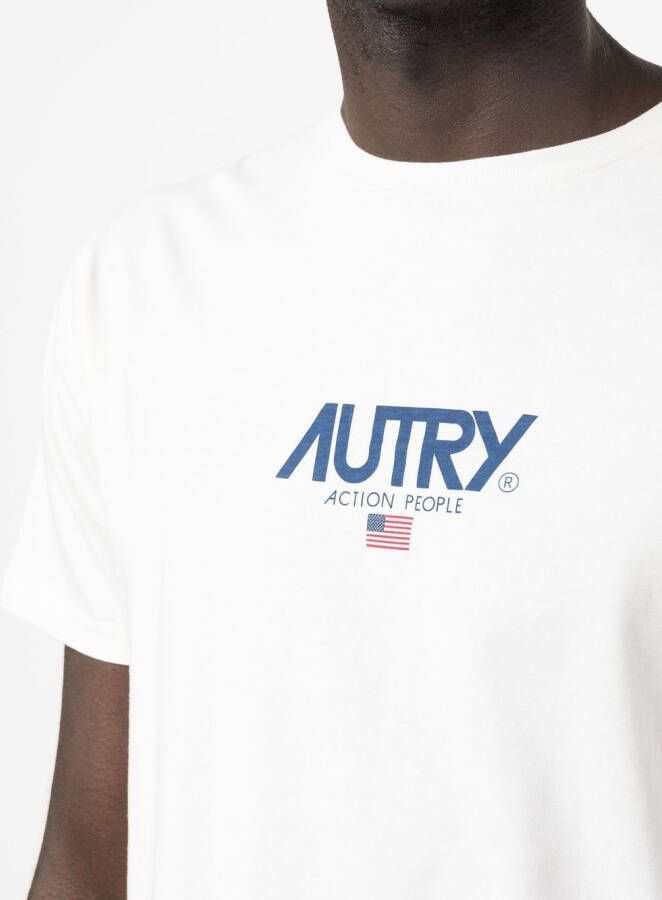 Autry T-shirt met logoprint Wit
