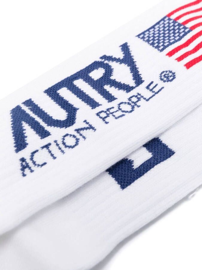 Autry Sokken met logo Wit