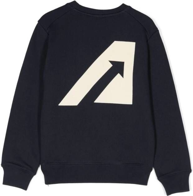 Autry Kids Sweater met logoprint Blauw