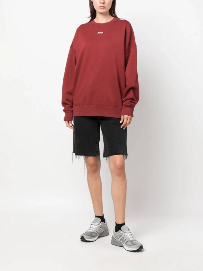 Autry Sweater met geborduurd logo Rood