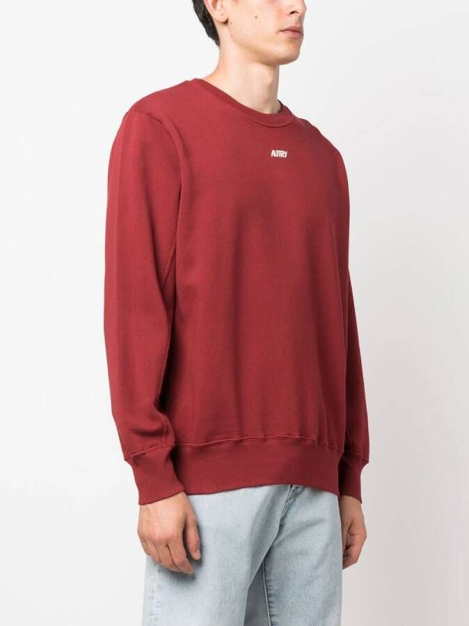 Autry Sweater met geborduurd logo Rood