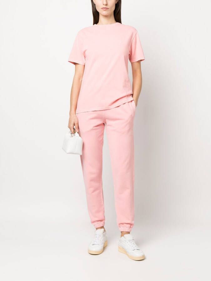 Autry T-shirt met geborduurd logo Roze