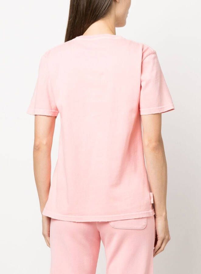 Autry T-shirt met geborduurd logo Roze