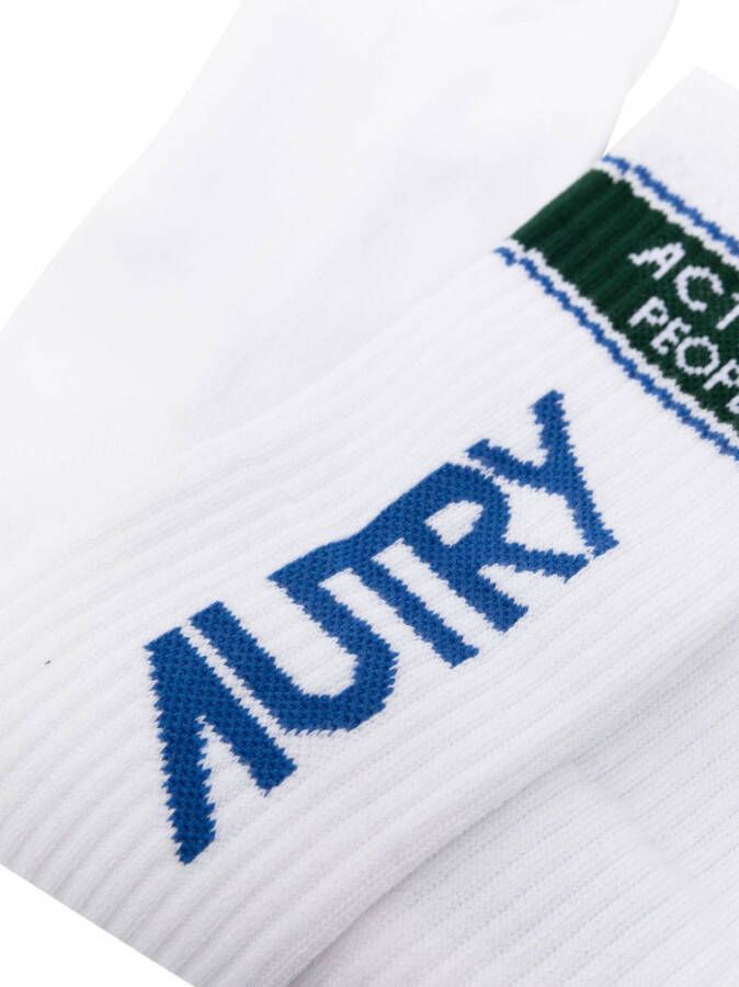 Autry Sokken met logoprint Wit