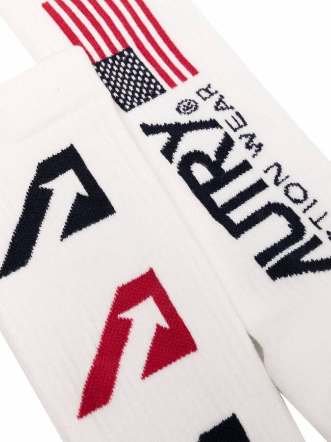 Autry Sokken met logoprint Wit