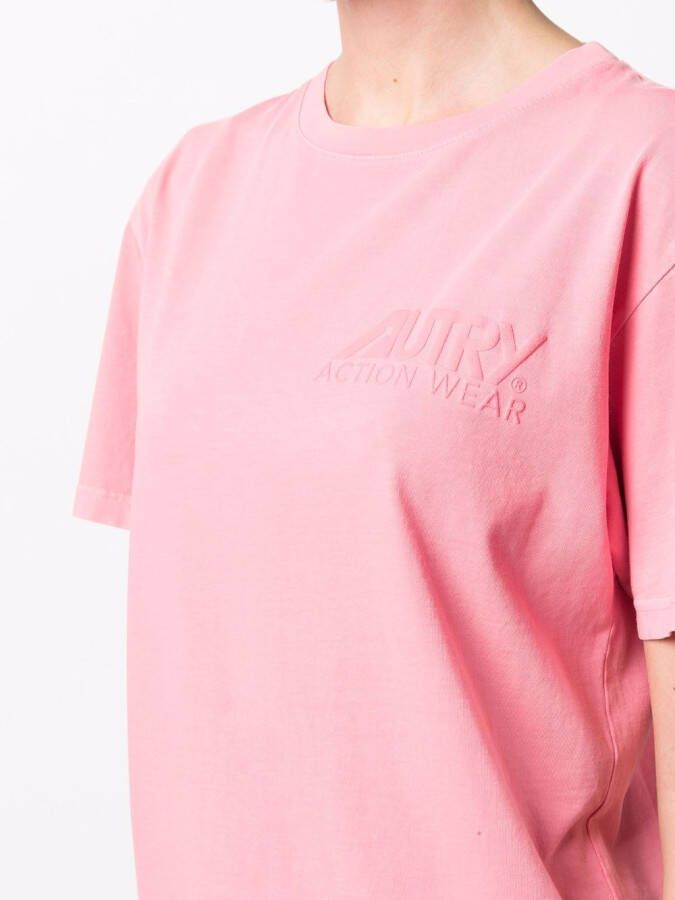Autry Sweater met logo-reliëf Roze