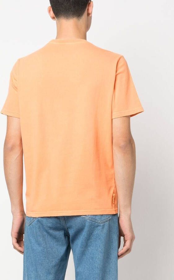 Autry T-shirt met logo-reliëf Oranje