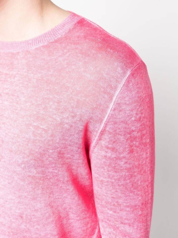 Avant Toi Sweater met ronde hals Roze