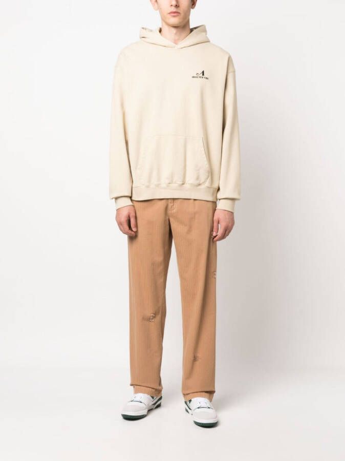 Awake NY Hoodie met geborduurd logo Beige