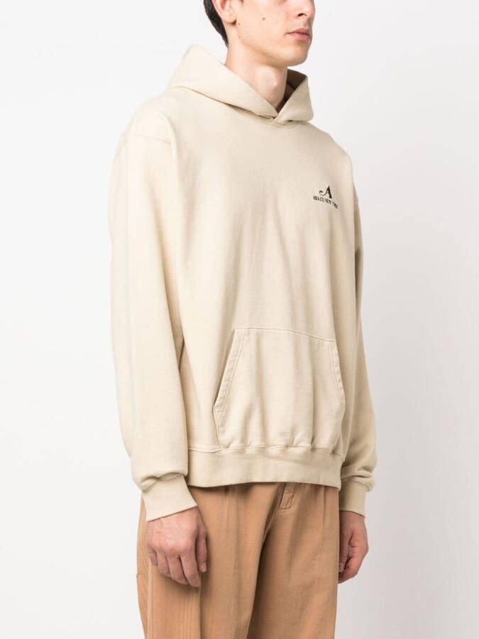 Awake NY Hoodie met geborduurd logo Beige