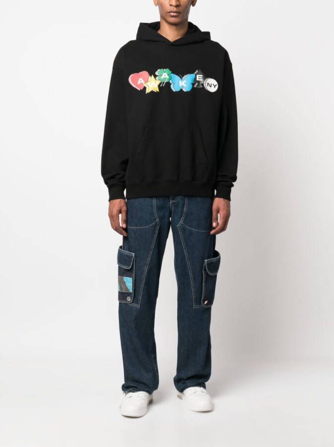Awake NY Hoodie met logoprint Zwart