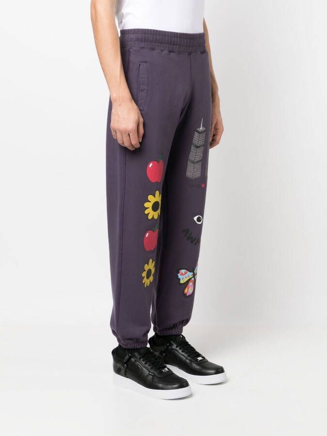 Awake NY Trainingsbroek met grafische print Paars