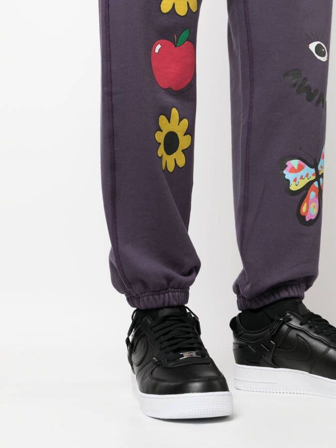Awake NY Trainingsbroek met grafische print Paars
