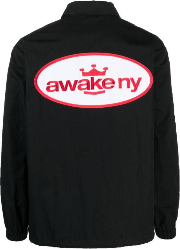 Awake NY Shirtjack met logopatch Zwart