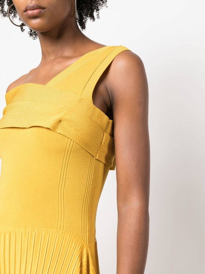 AZ FACTORY Asymmetrische maxi-jurk Geel