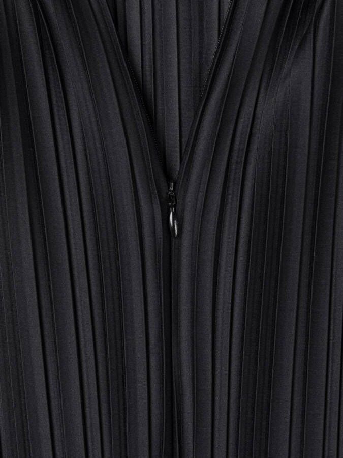 AZ FACTORY x Lutz Huelle midi-jurk met watervalhals Zwart