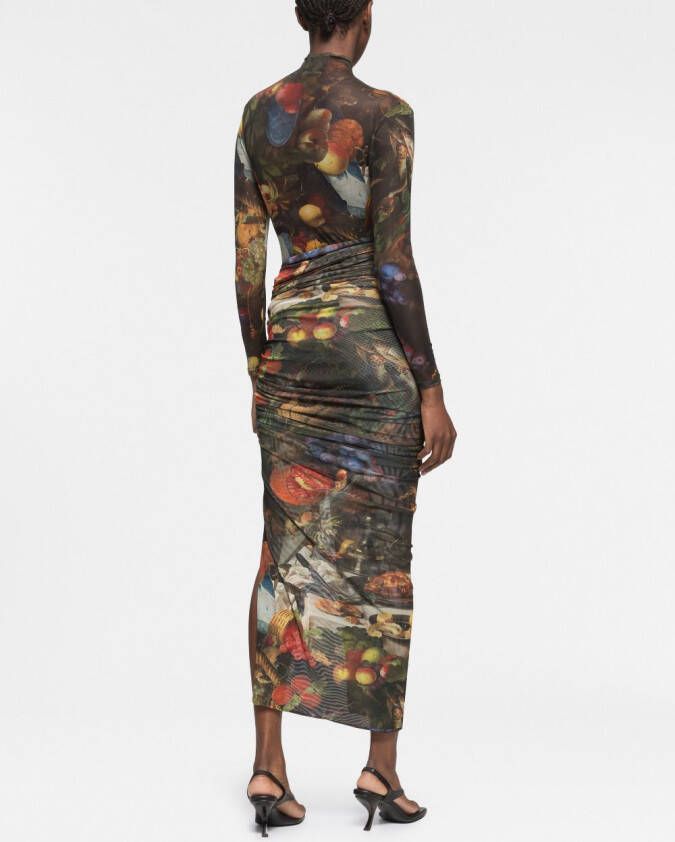 AZ FACTORY x Estar Manas Bon Appetit rok met split Veelkleurig