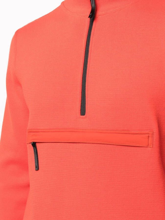 Aztech Mountain Sweater met halve rits Oranje