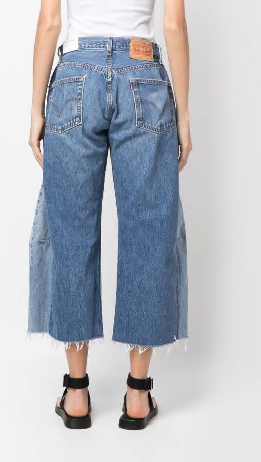 B SIDES Jeans met wijde pijpen Blauw