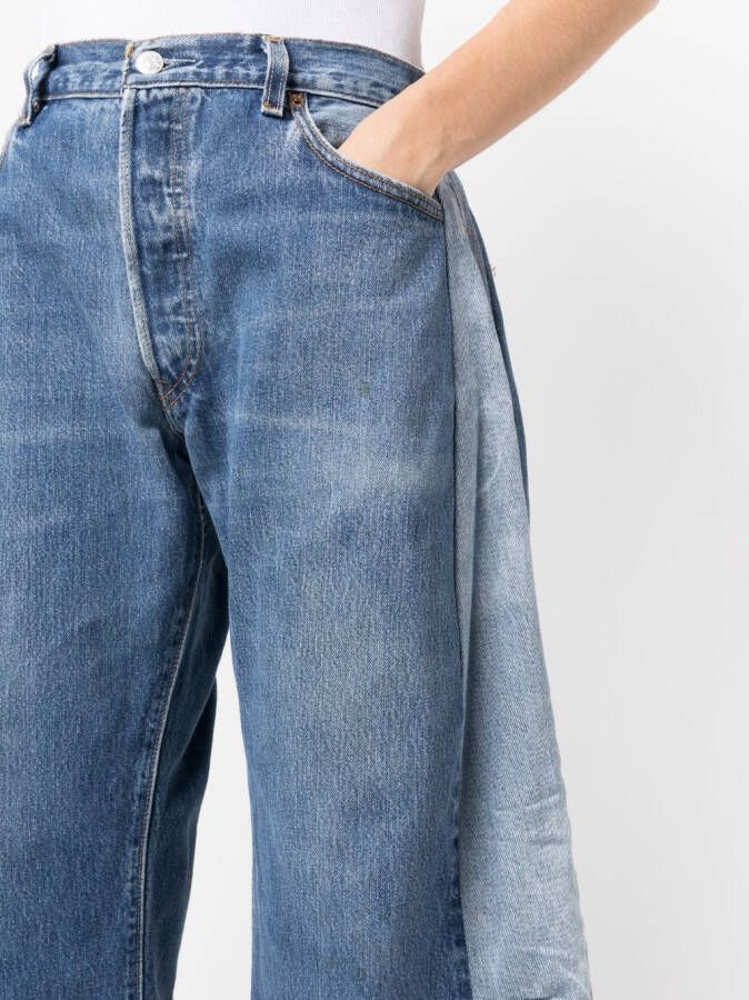 B SIDES Jeans met wijde pijpen Blauw