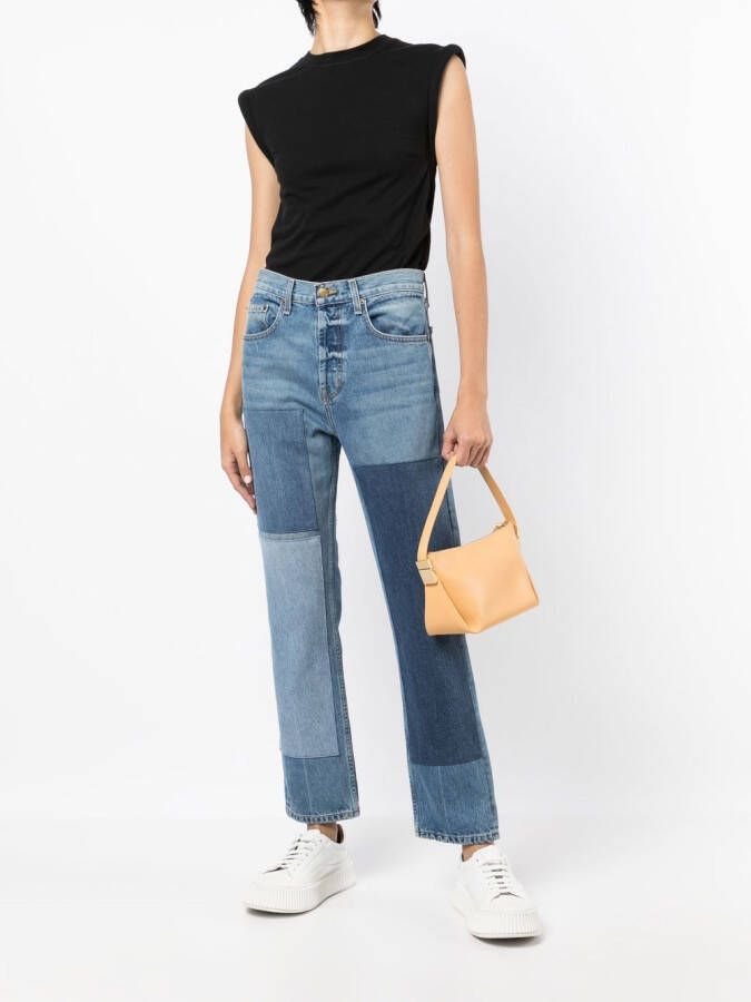 B SIDES Jeans met patchwork Blauw