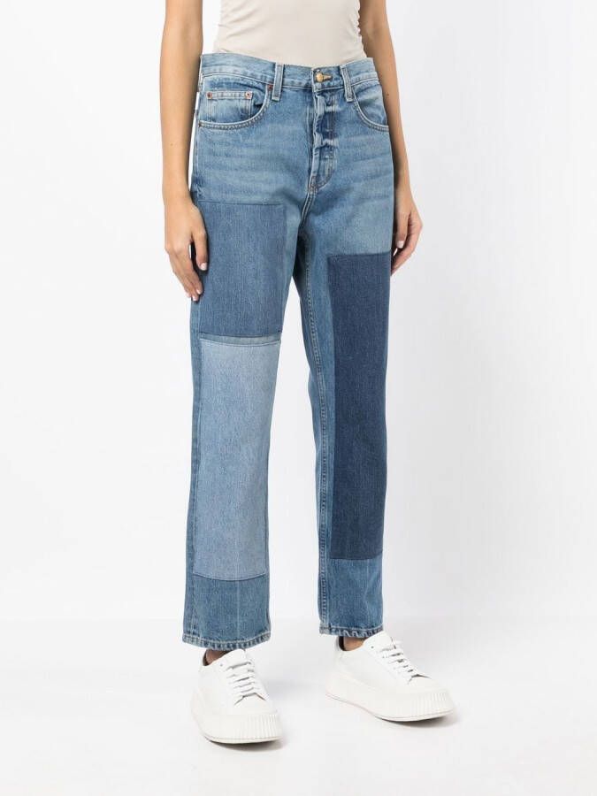 B SIDES Jeans met patchwork Blauw