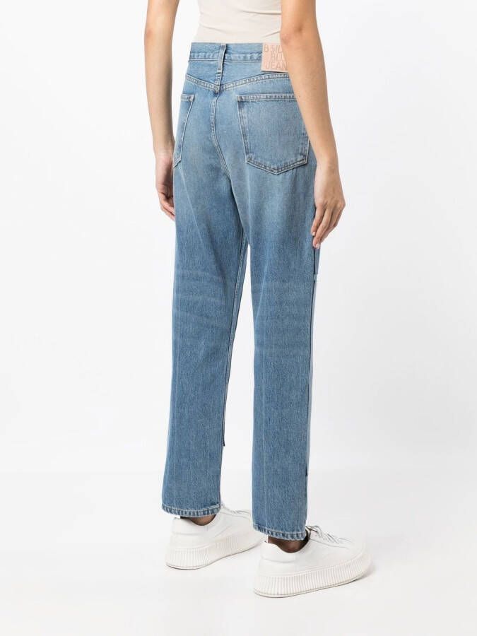 B SIDES Jeans met patchwork Blauw