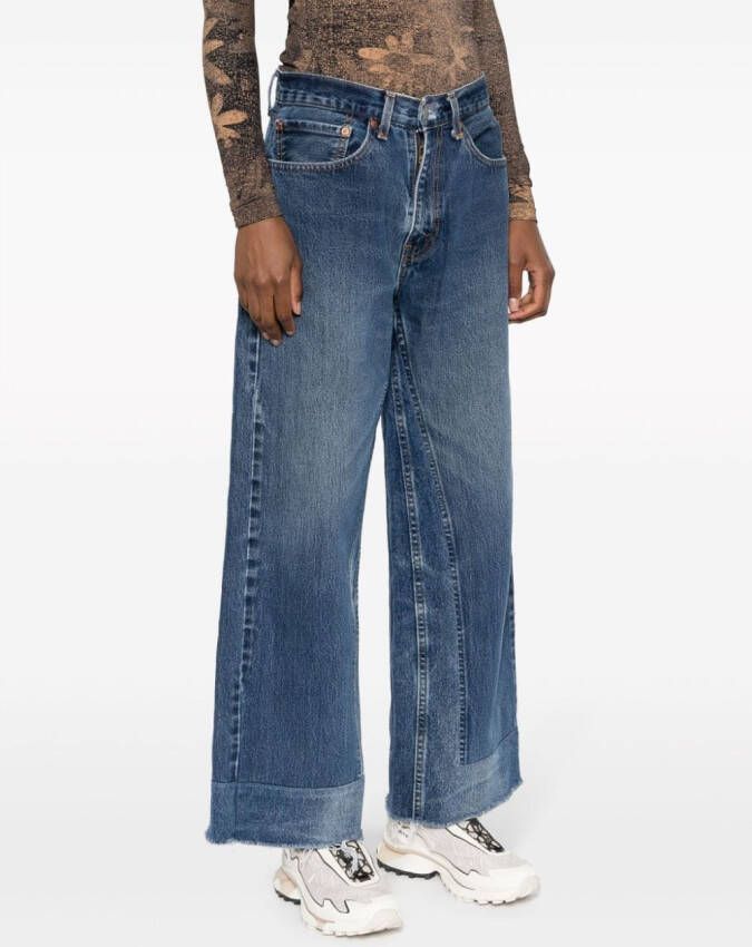 B SIDES Jeans met wijde pijpen Blauw