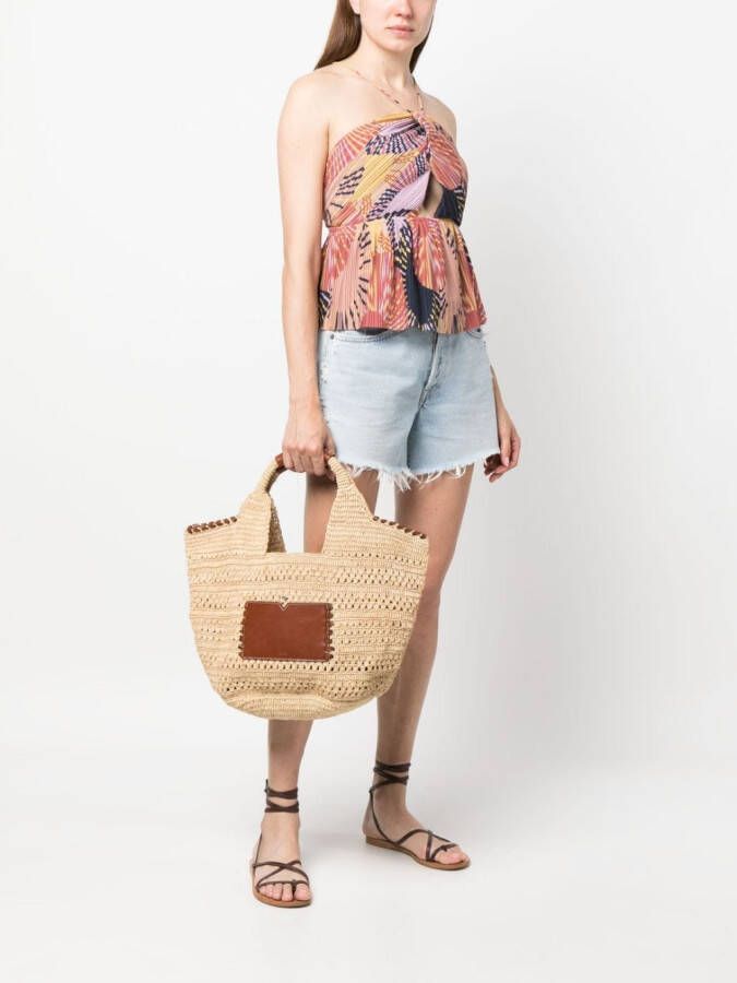 Ba&Sh Ani raffia shopper Beige