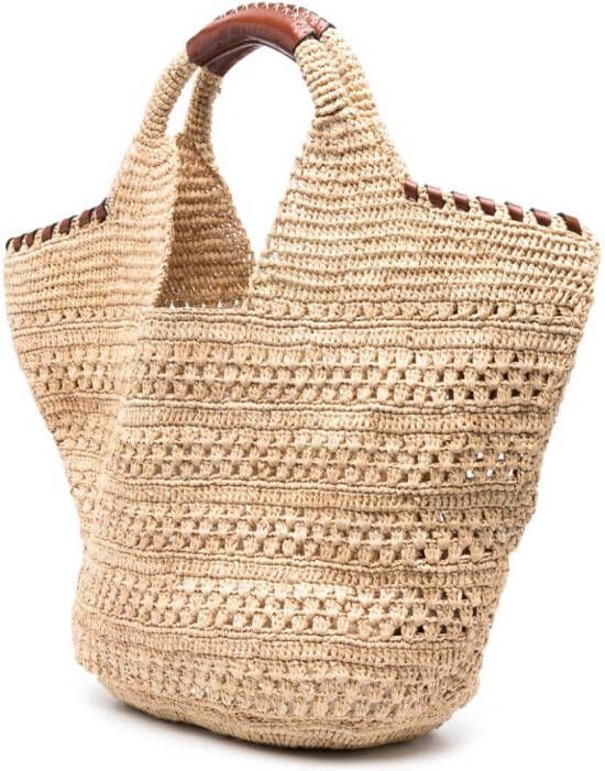 Ba&Sh Ani raffia shopper Beige