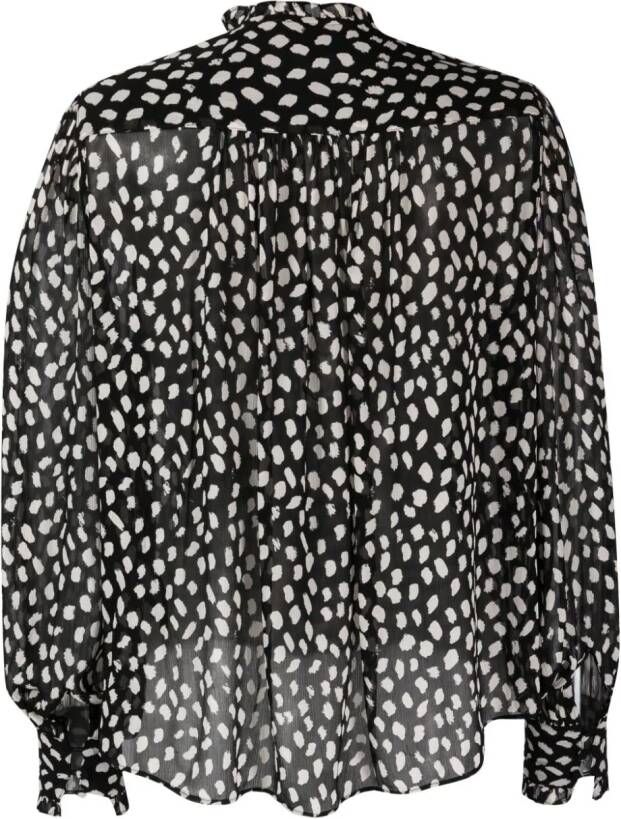 Ba&Sh Blouse met grafisch patroon Zwart