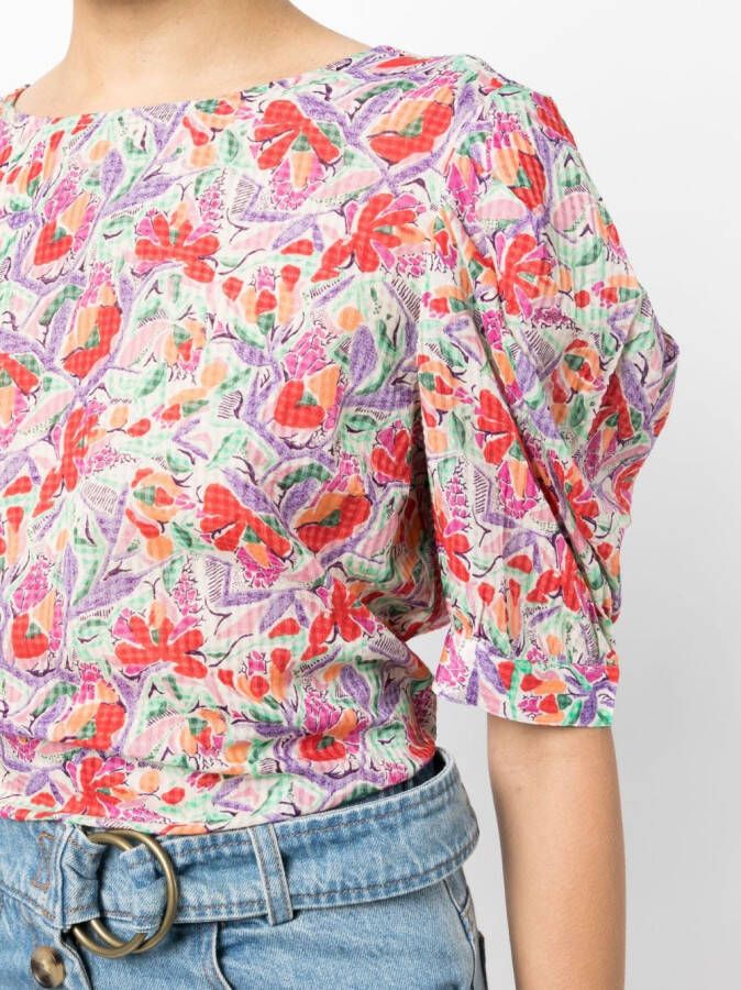 Ba&Sh Blouse met open rug Paars