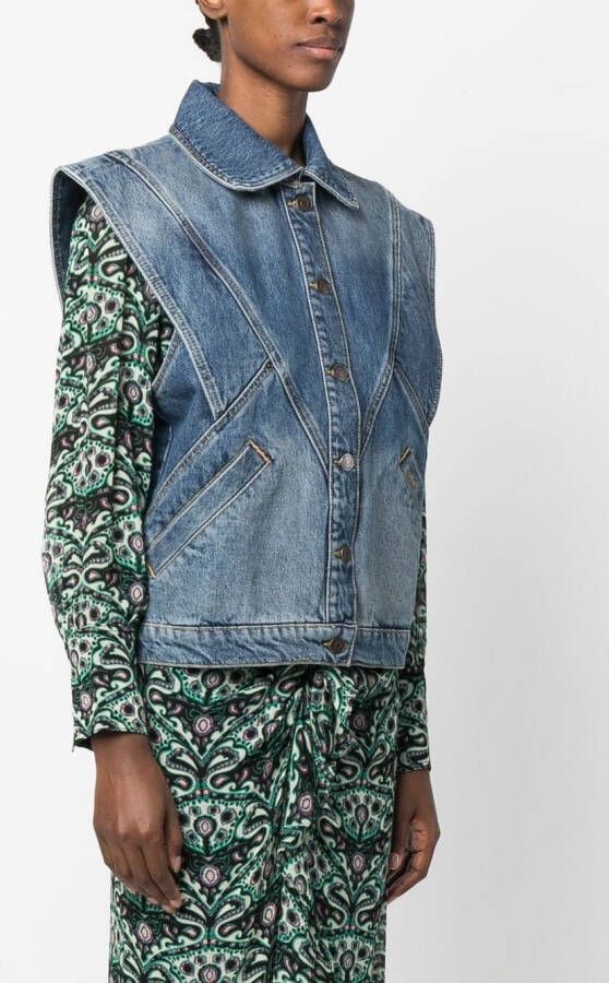 Ba&Sh Denim gilet Blauw