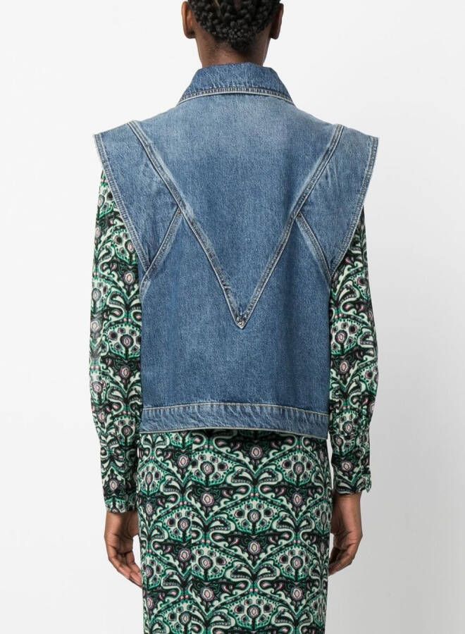 Ba&Sh Denim gilet Blauw