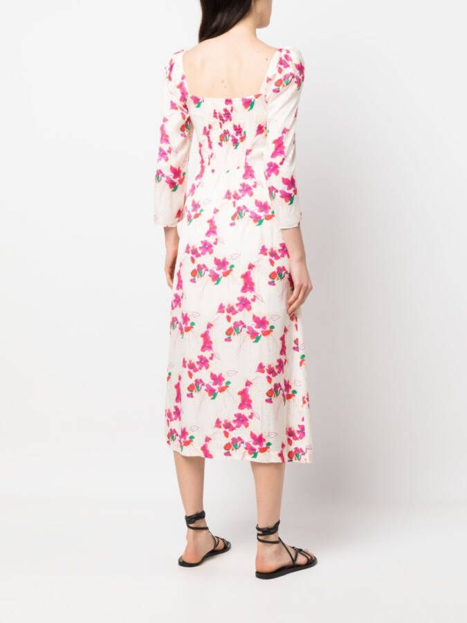 Ba&Sh Jurk met bloemenprint Wit