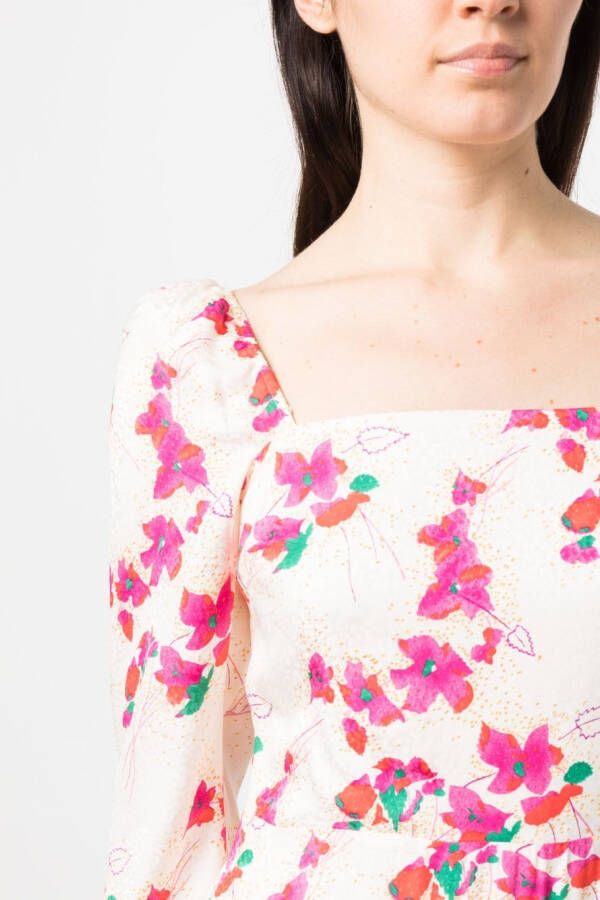 Ba&Sh Jurk met bloemenprint Wit