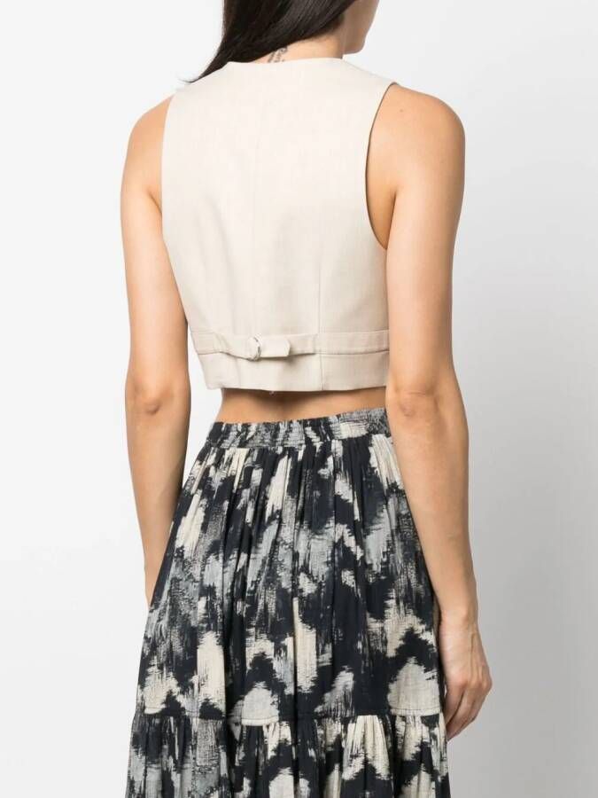 Ba&Sh Cropped gilet Beige