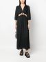 Ba&Sh Midi-jurk met V-hal Zwart - Thumbnail 2