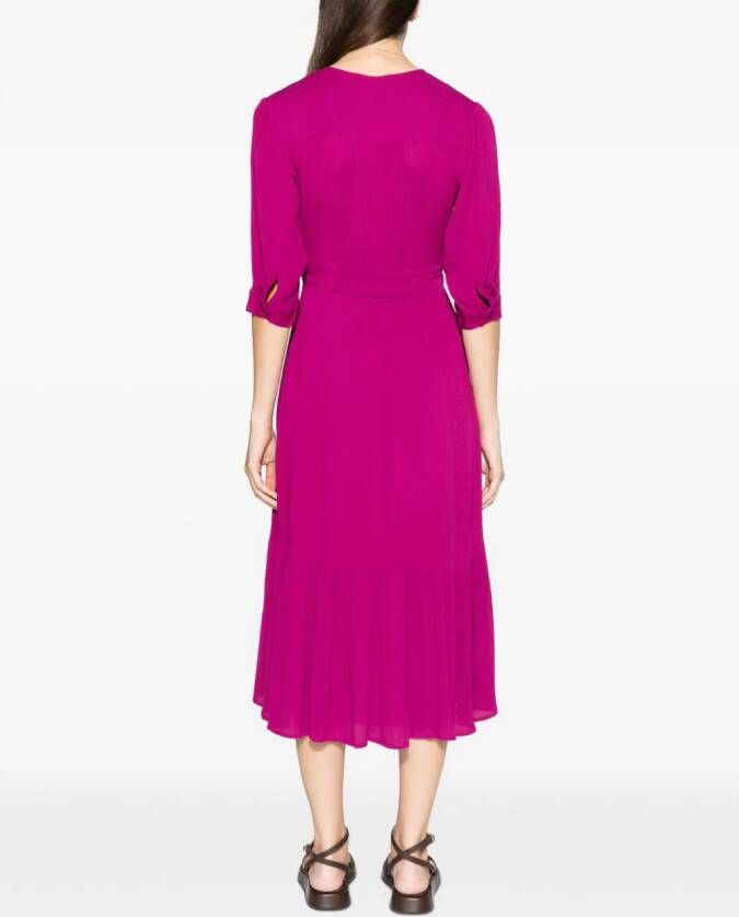 Ba&Sh Midi-jurk met empire taille Roze