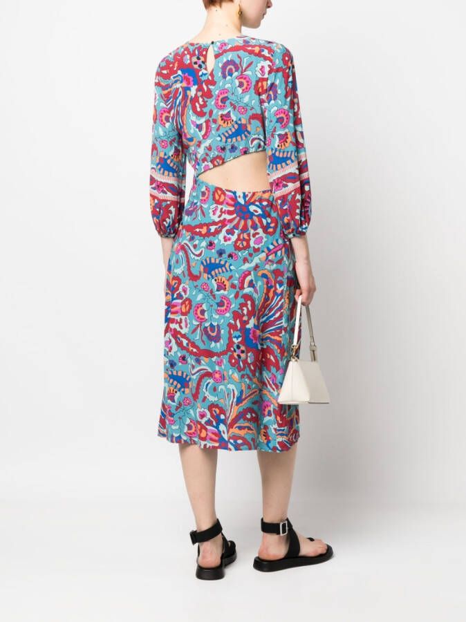 Ba&Sh Jurk met bloemenprint Blauw